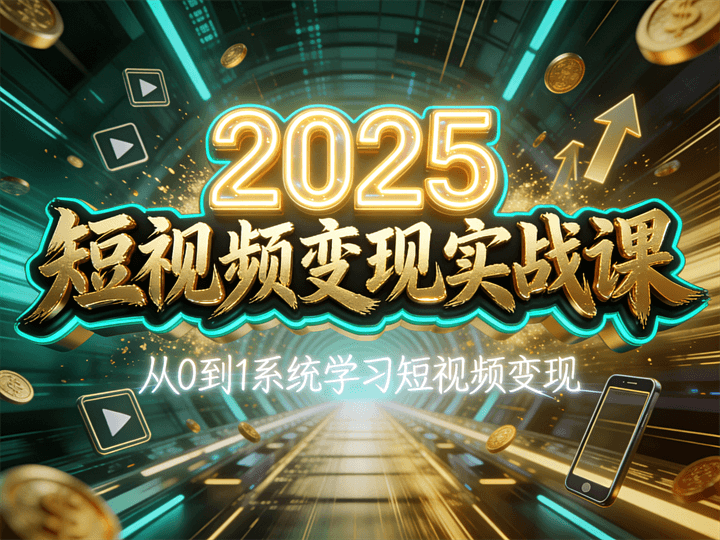 2025短视频变现实战课,从0到1系统学习短视频变现