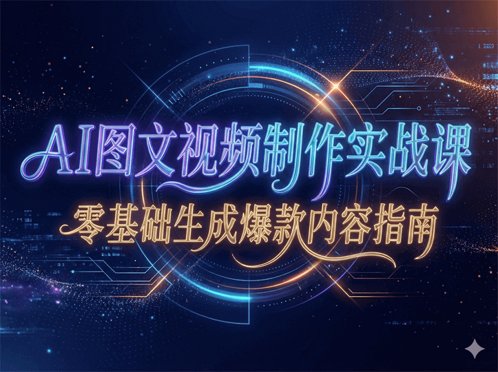 AI图文视频制作实战课，零基础生成爆款内容指南