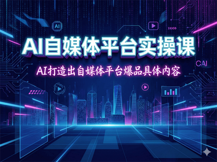 Ai自媒体平台实操课:AI打造出自媒体平台爆品具体内容